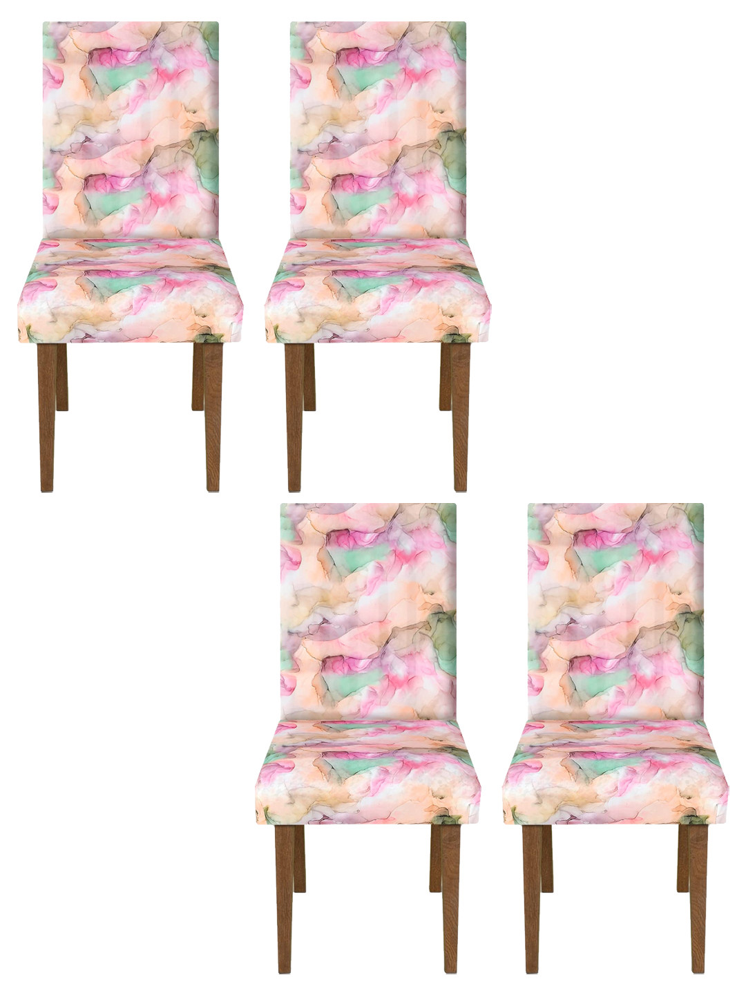 Kuber Industries Set of 4 Multicolor Chair cover