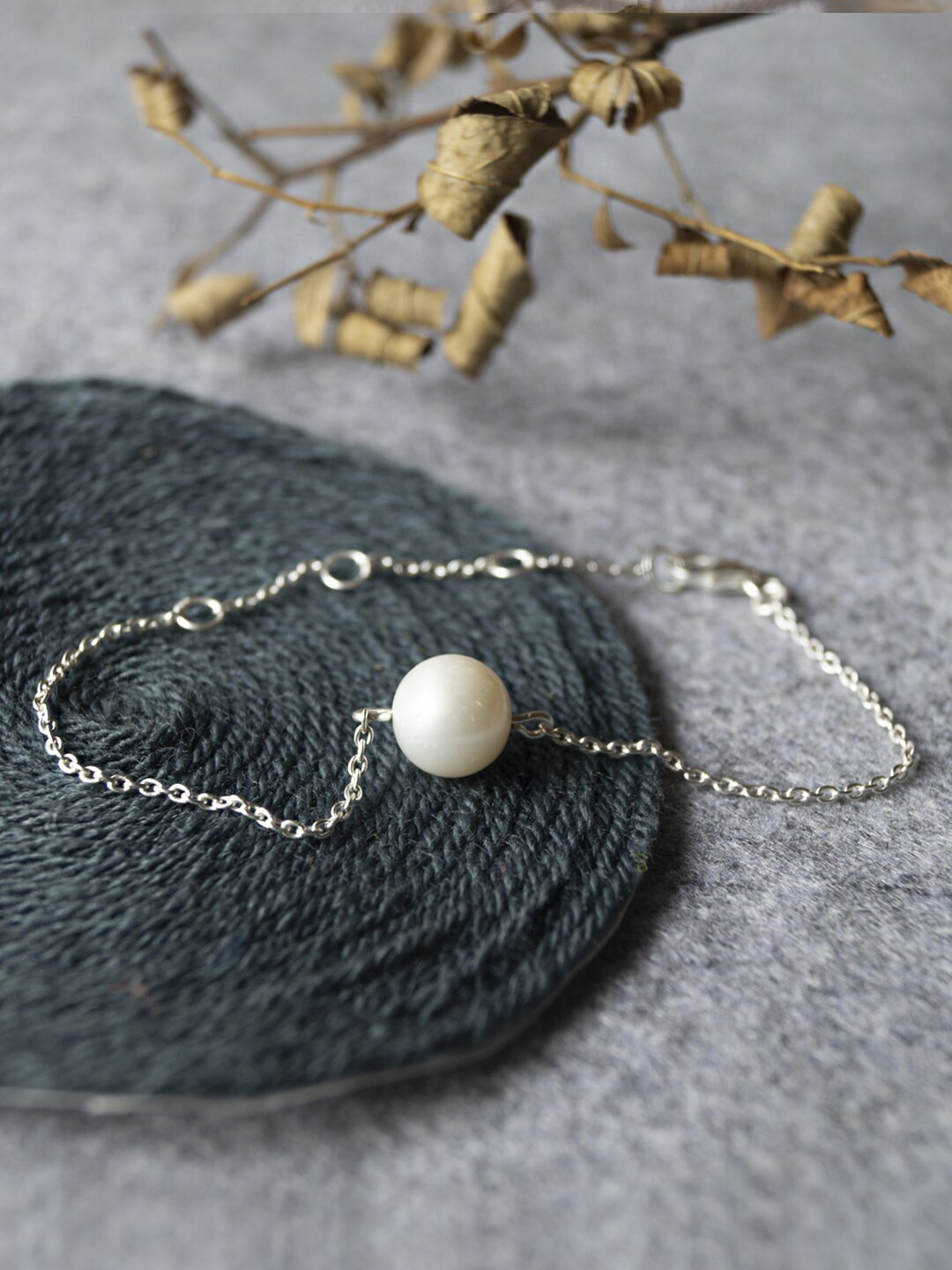 MANNASH Women 925 Sterling Silver & White Pearls Rhodium-Plated Wraparound Bracelet