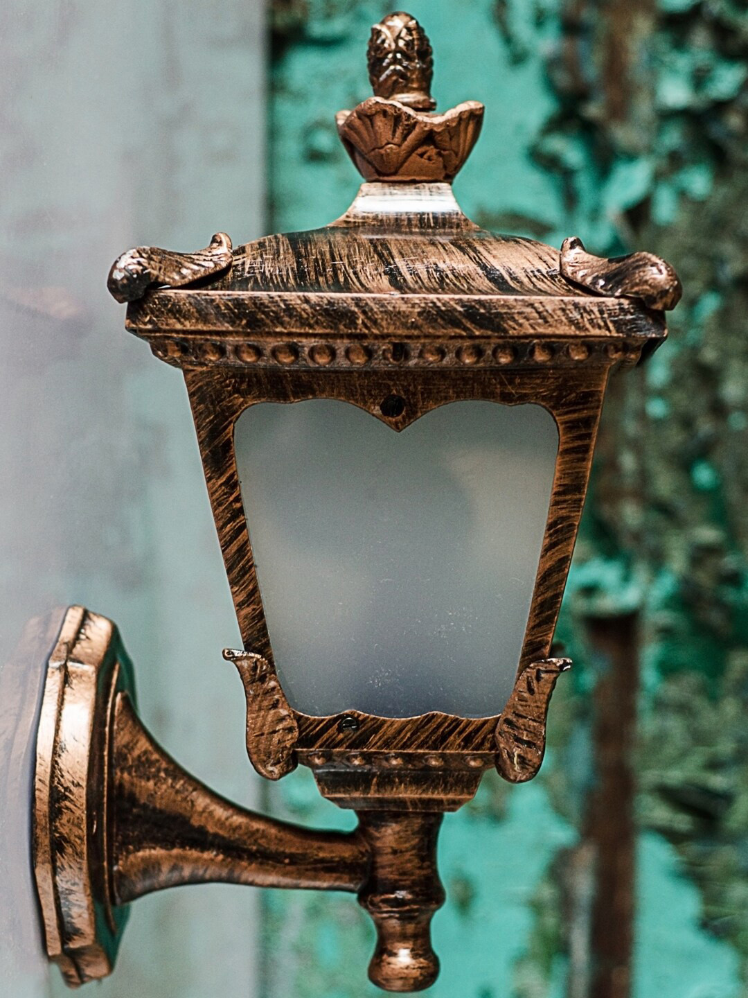 Fos Lighting Copper-Toned Antique Finish Outdoor Lamp