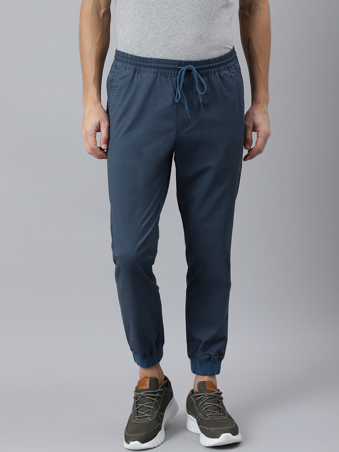 Woodland Men Blue Joggers Trousers