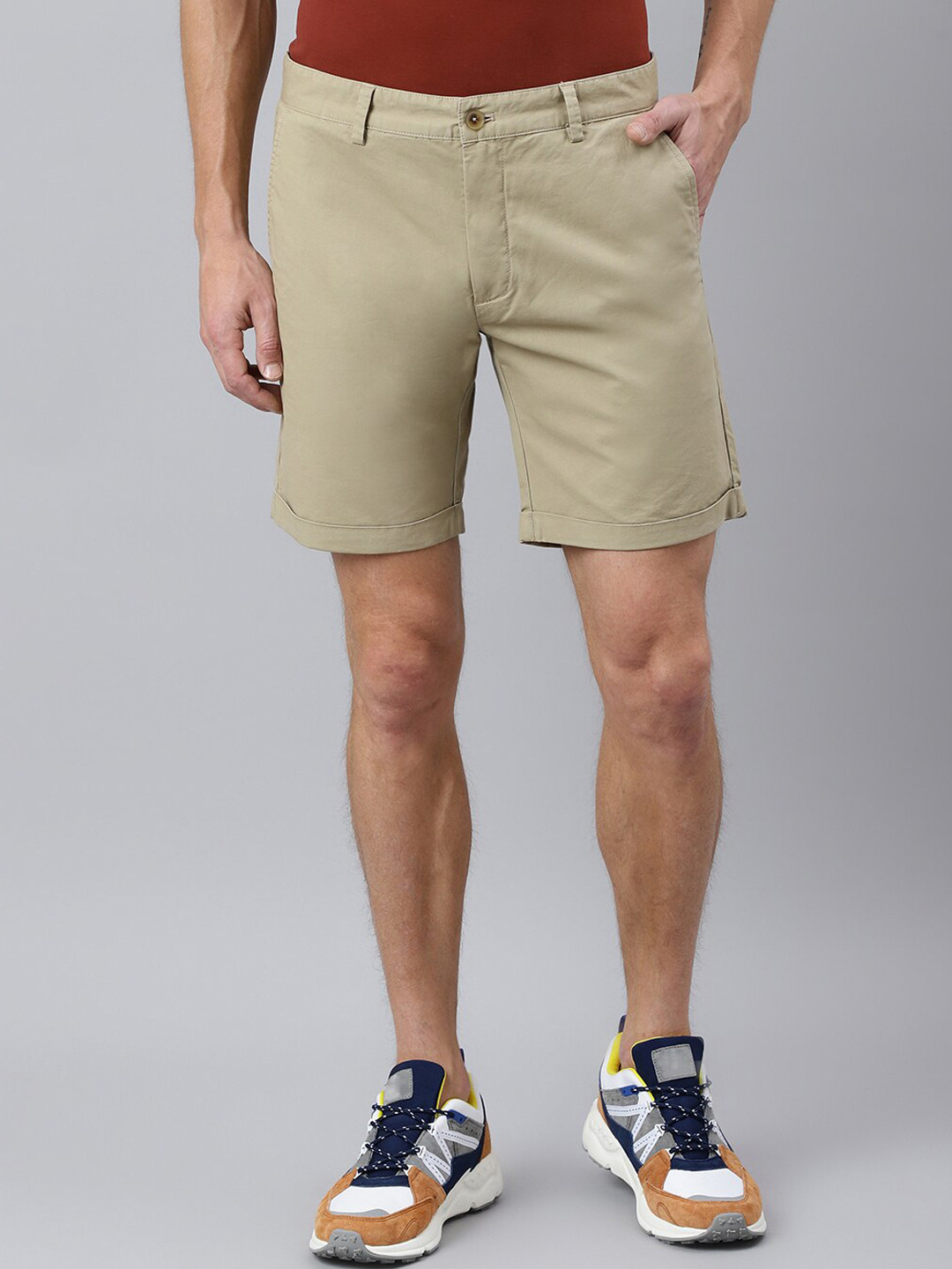 Woodland Men Beige Shorts
