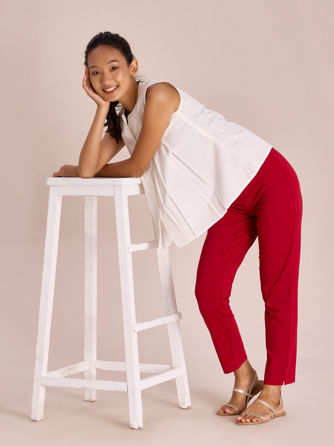 Go Colors Women Red Trousers