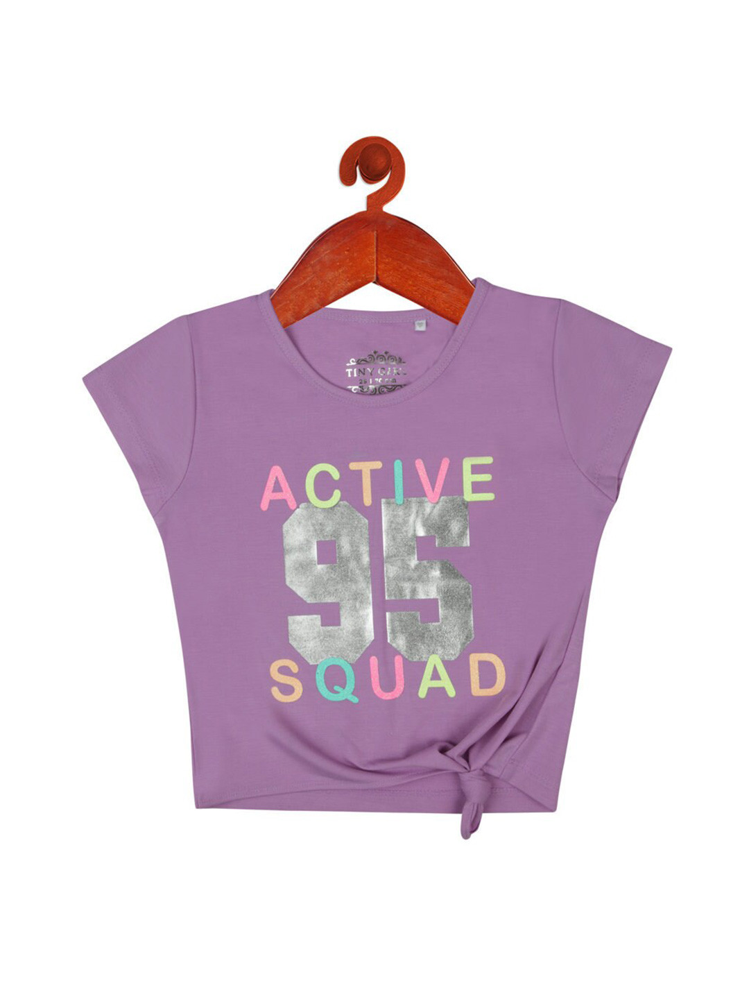 Tiny Girl Purple Print Top