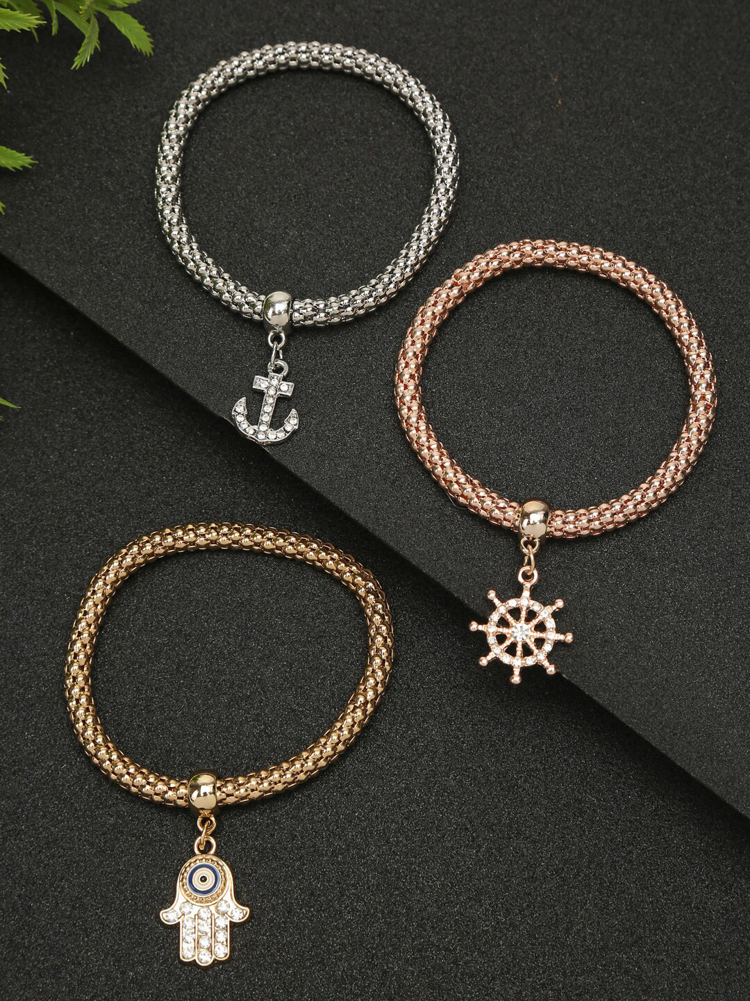 Celena Cole Women 3 Gold-Plated Bracelets