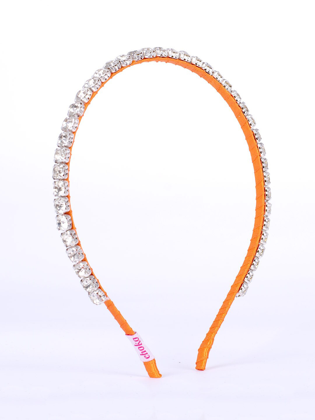 Choko Girls Orange & White Embellished Hairband
