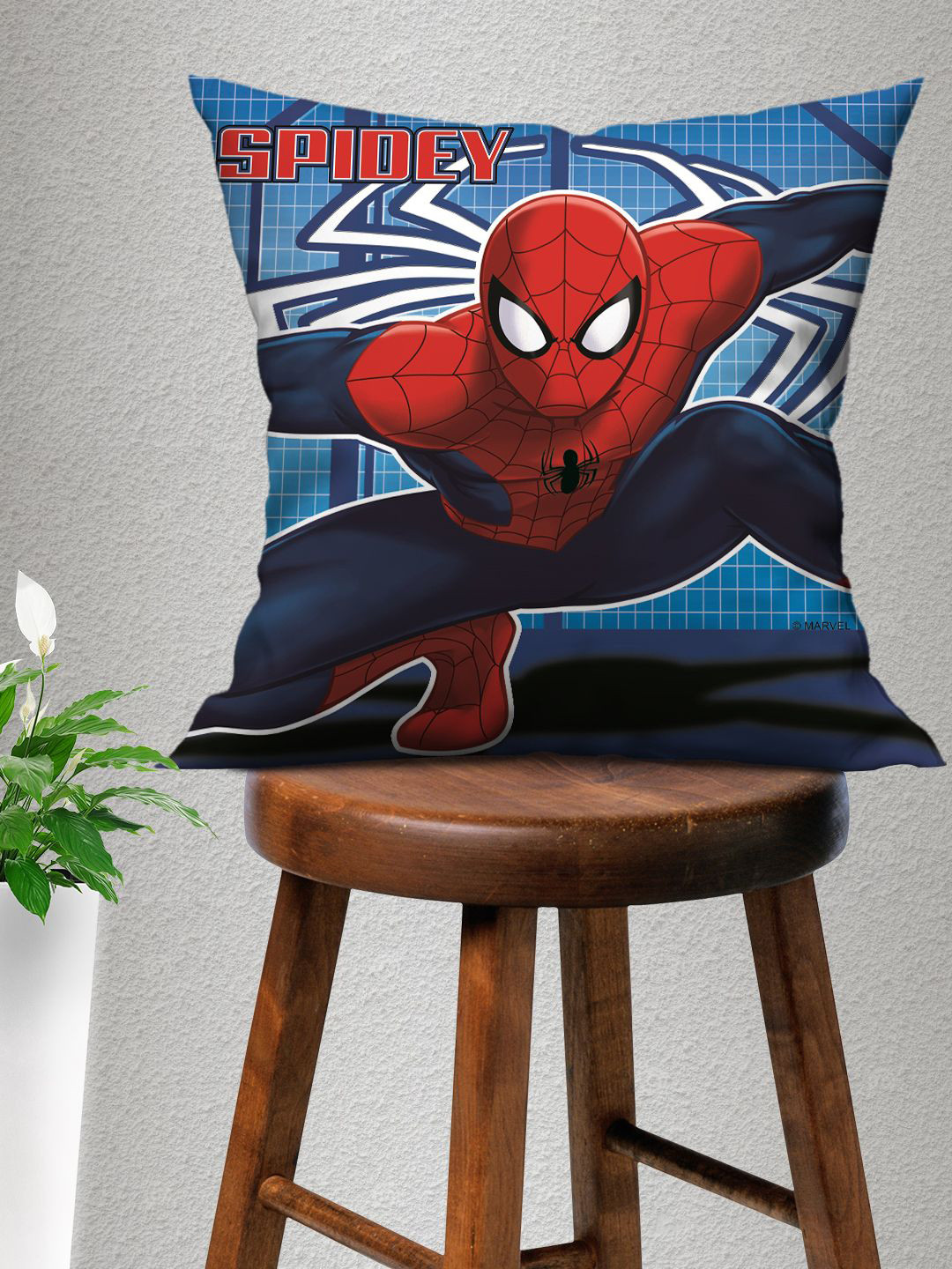 Marvel Blue & Red Cartoon Characters Square Cushion Covers