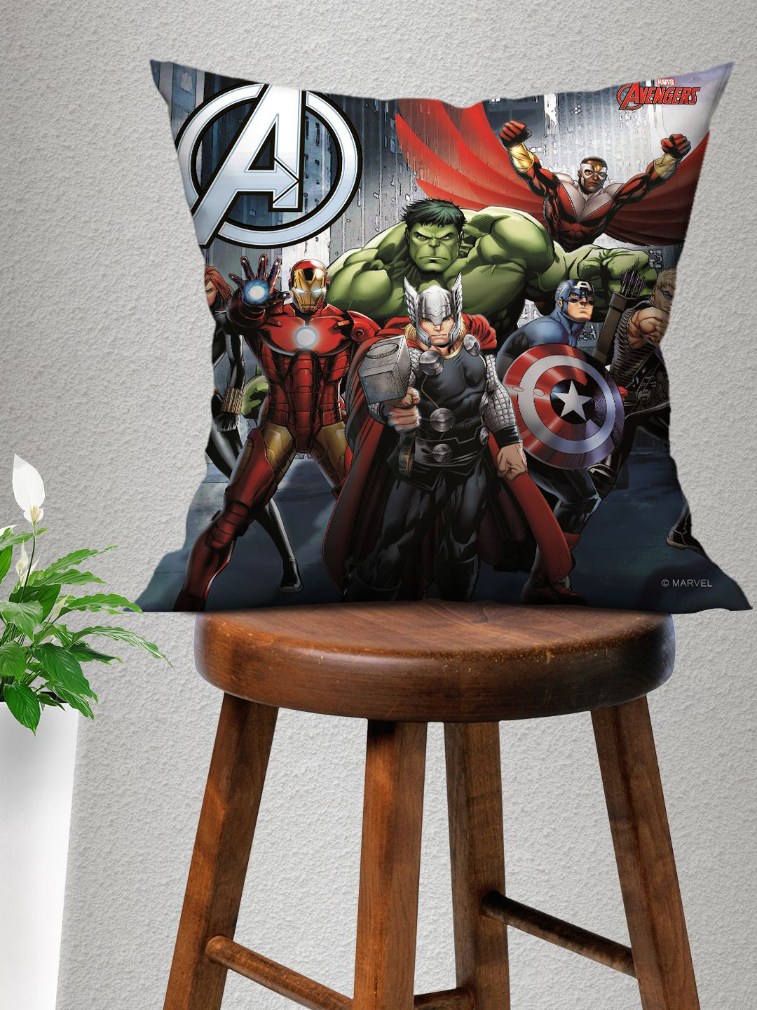 Marvel Black & Green Avengers Printed Rectangle Cushion Covers