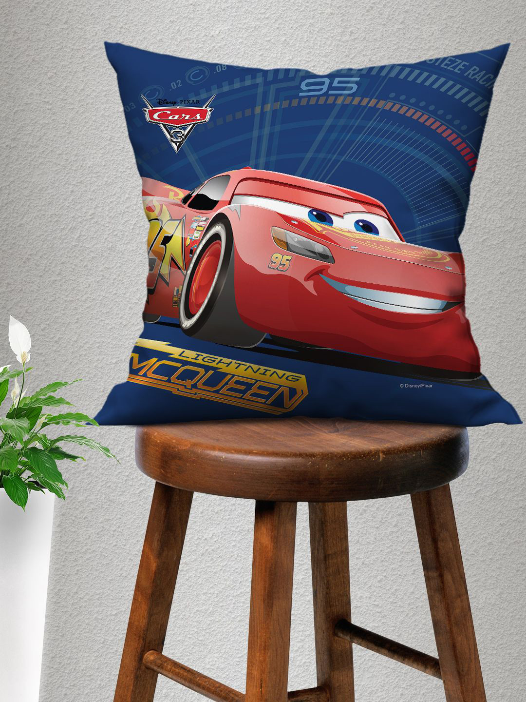 Disney Blue & Red Cars Square Cushion Covers