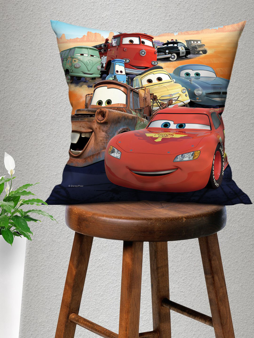 Disney Red Cartoon Characters Square Cushion Covers
