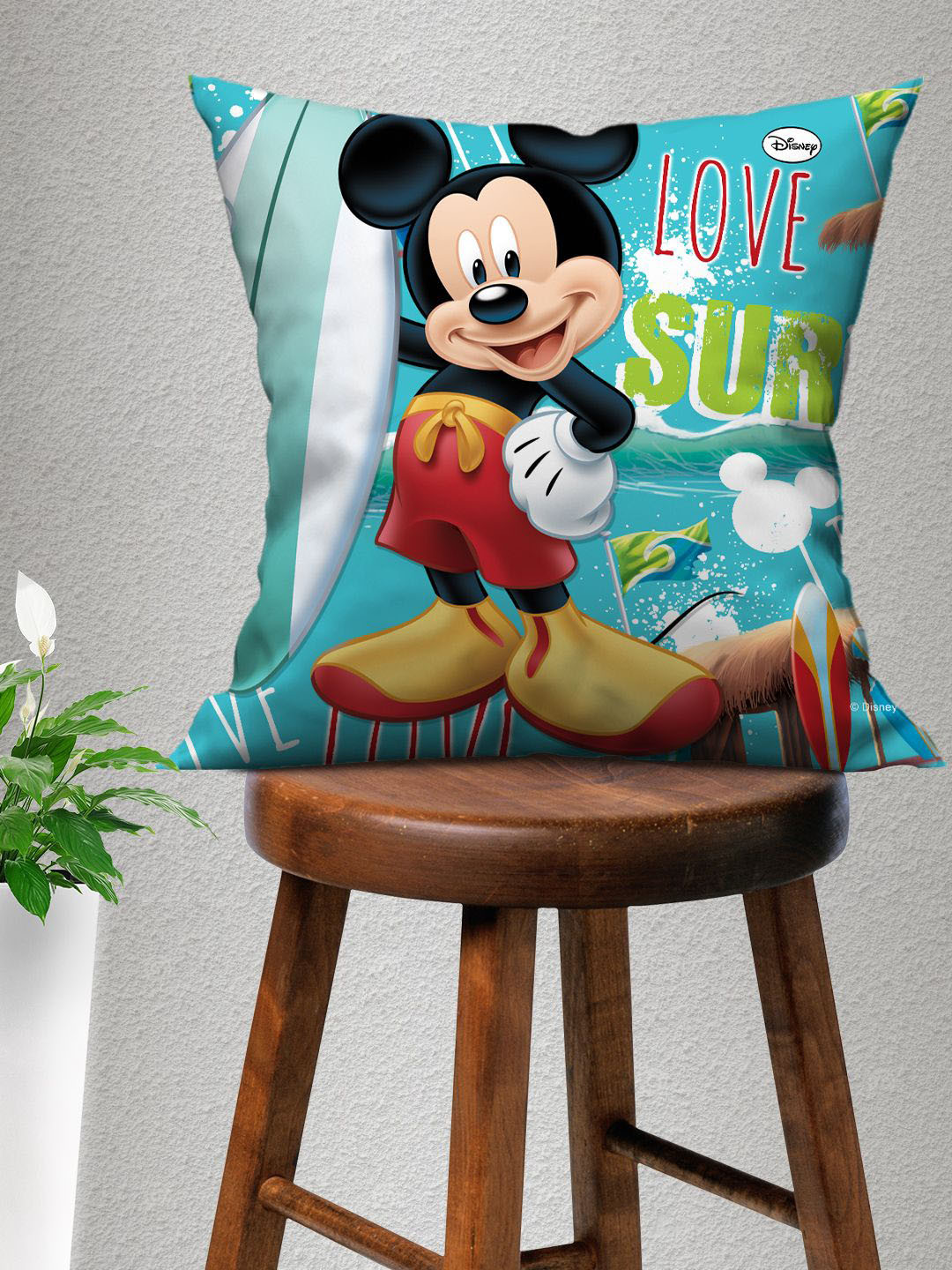 Disney Kids Multi-Coloured Printed Filled Square Cushion With Cover