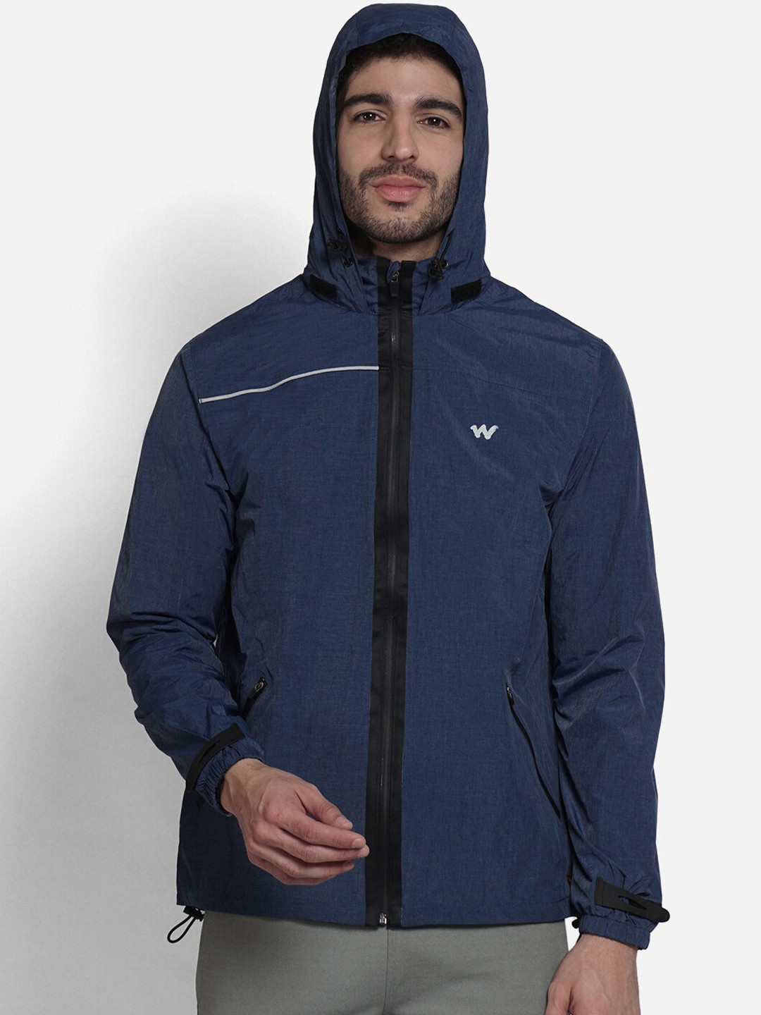 Wildcraft Men Navy Blue Solid Rain Jacket