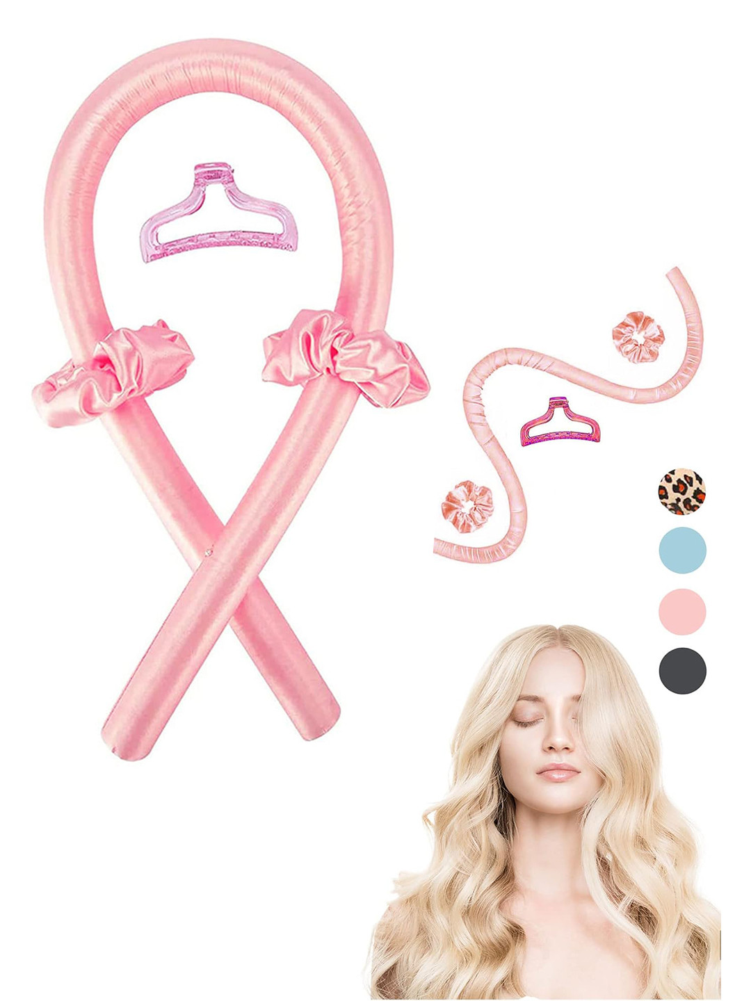 Furbo Women Set of 8 Gold-Toned Heatless Hair Styling Curling Rod