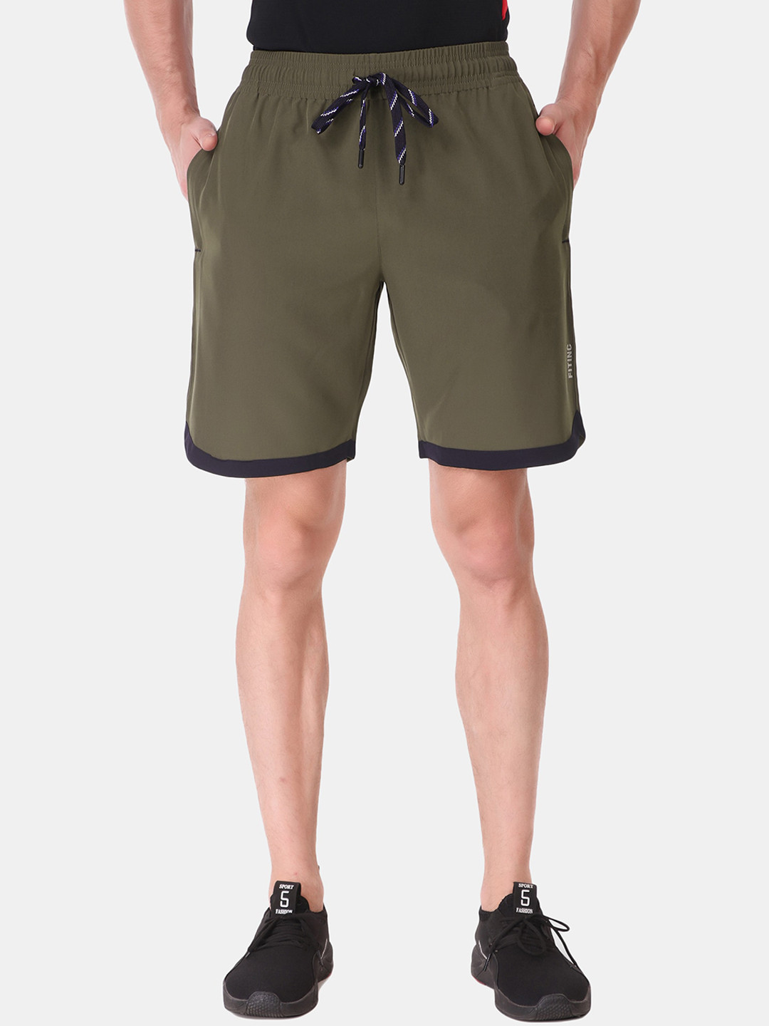 FITINC Men Green Running Shorts