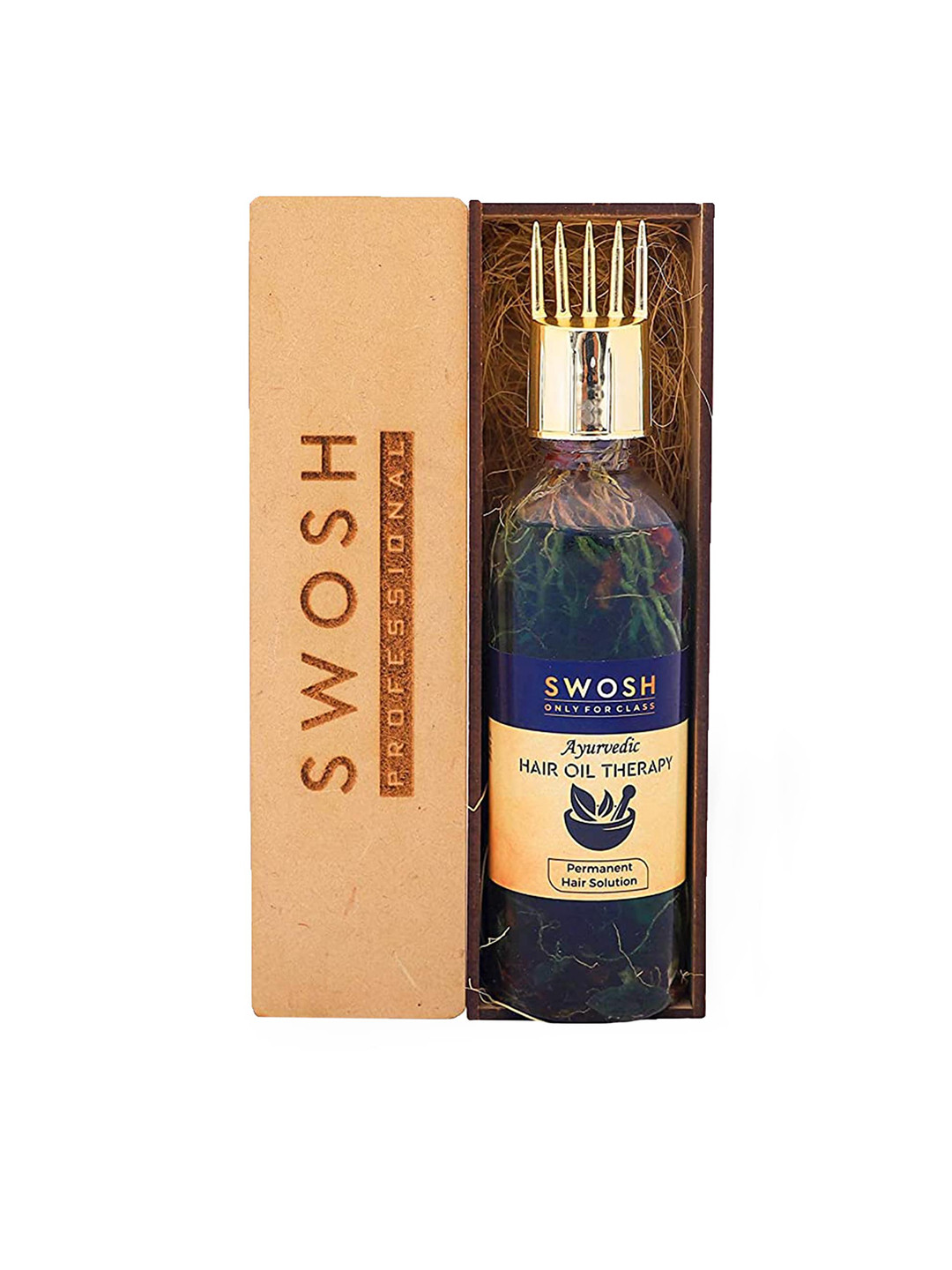 SWOSH 100% Ayurvedic Hair Oil Therapy with Bhringraj & Amla Jadibuti - 100ml