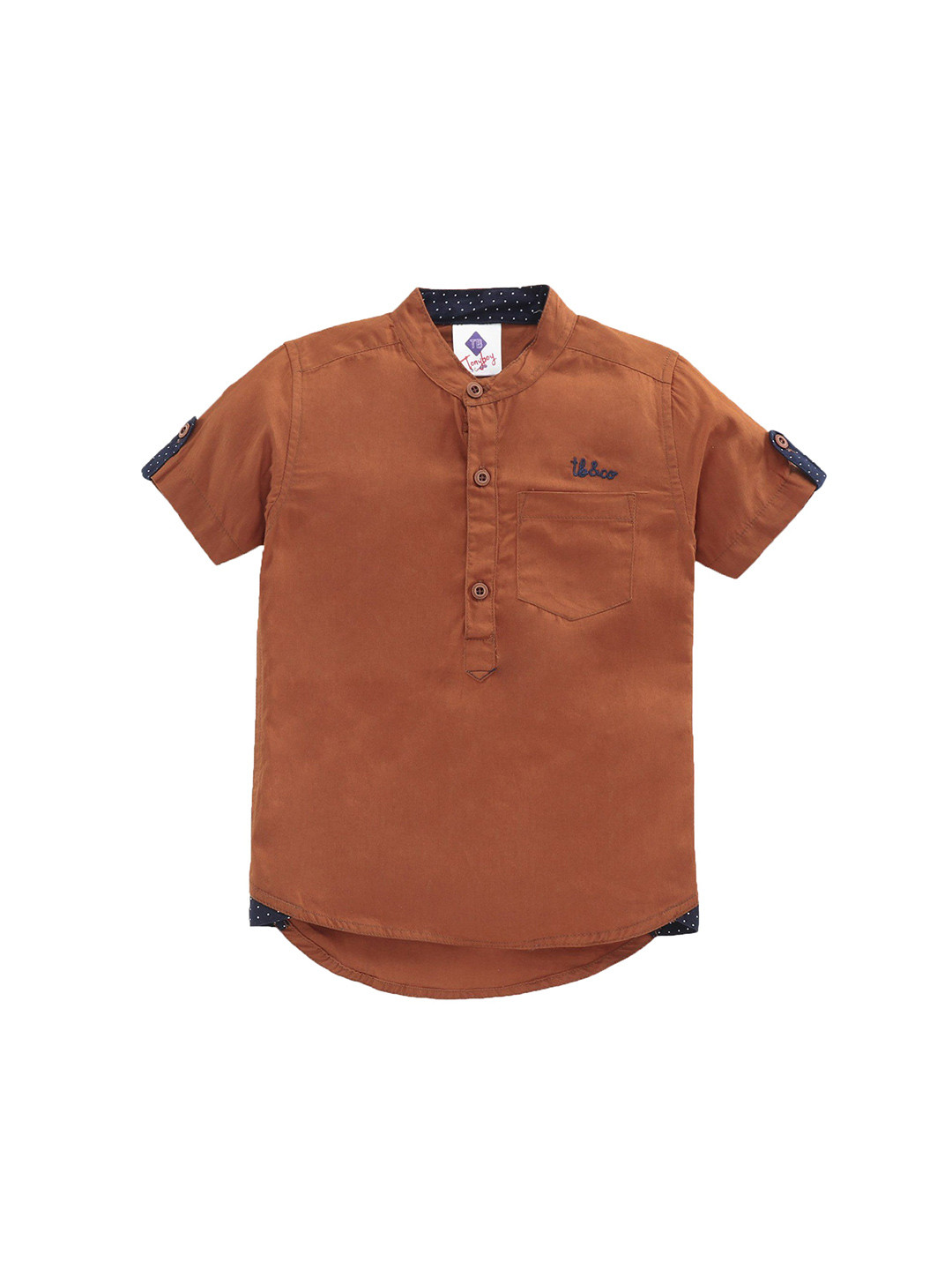 TONYBOY Boys Rust Premium Casual Cotton Shirt