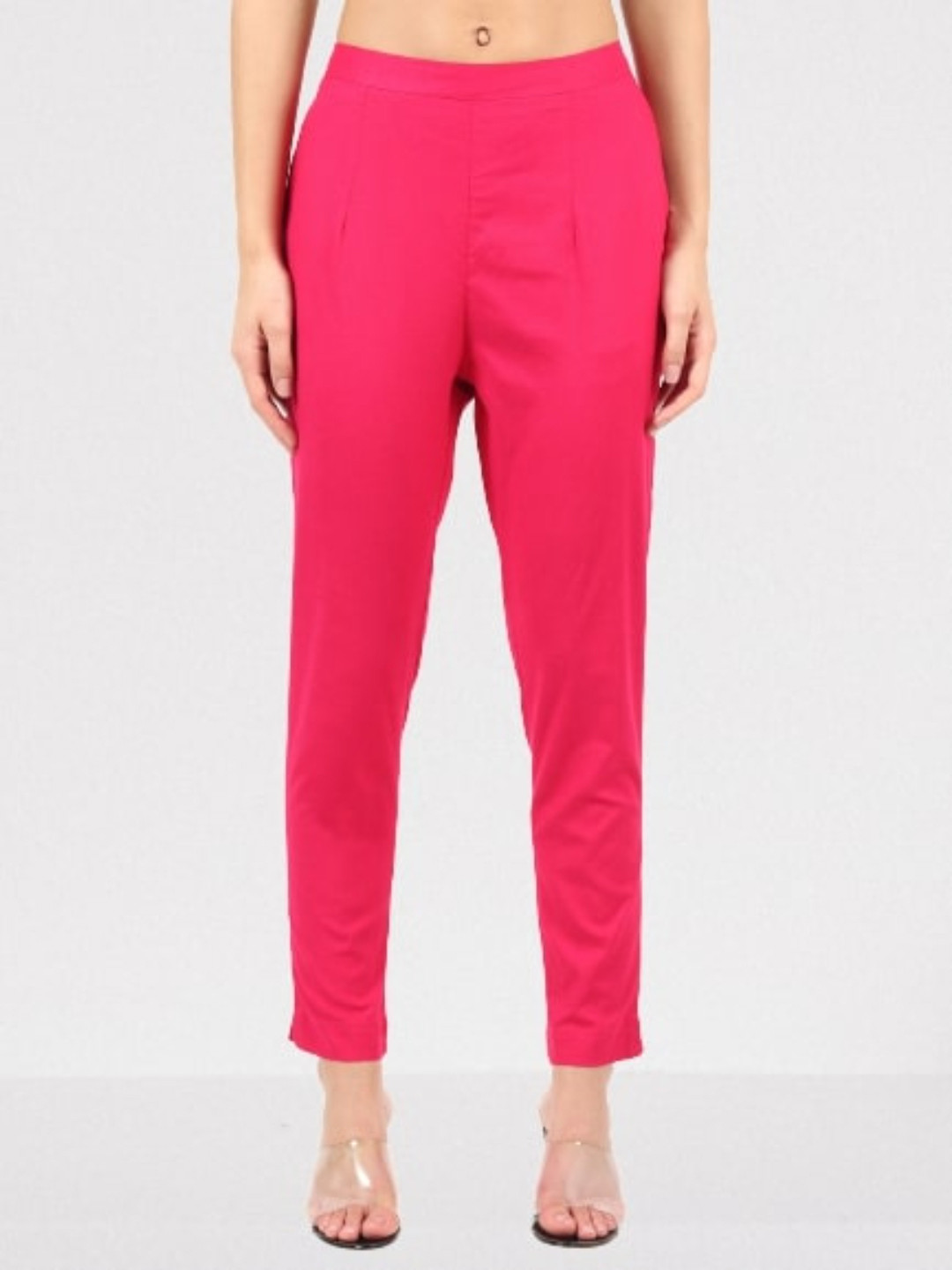 MUFFLY Women Pink Cropped Trousers