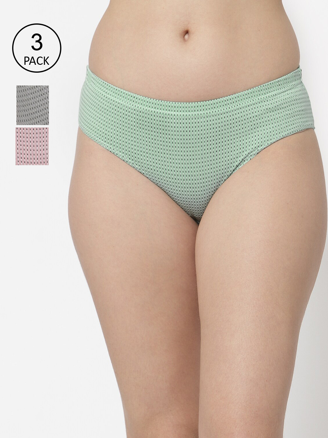 Floret Women Pack of 3 Assorted Basic Briefs 9504-LC_Assorted_XXL