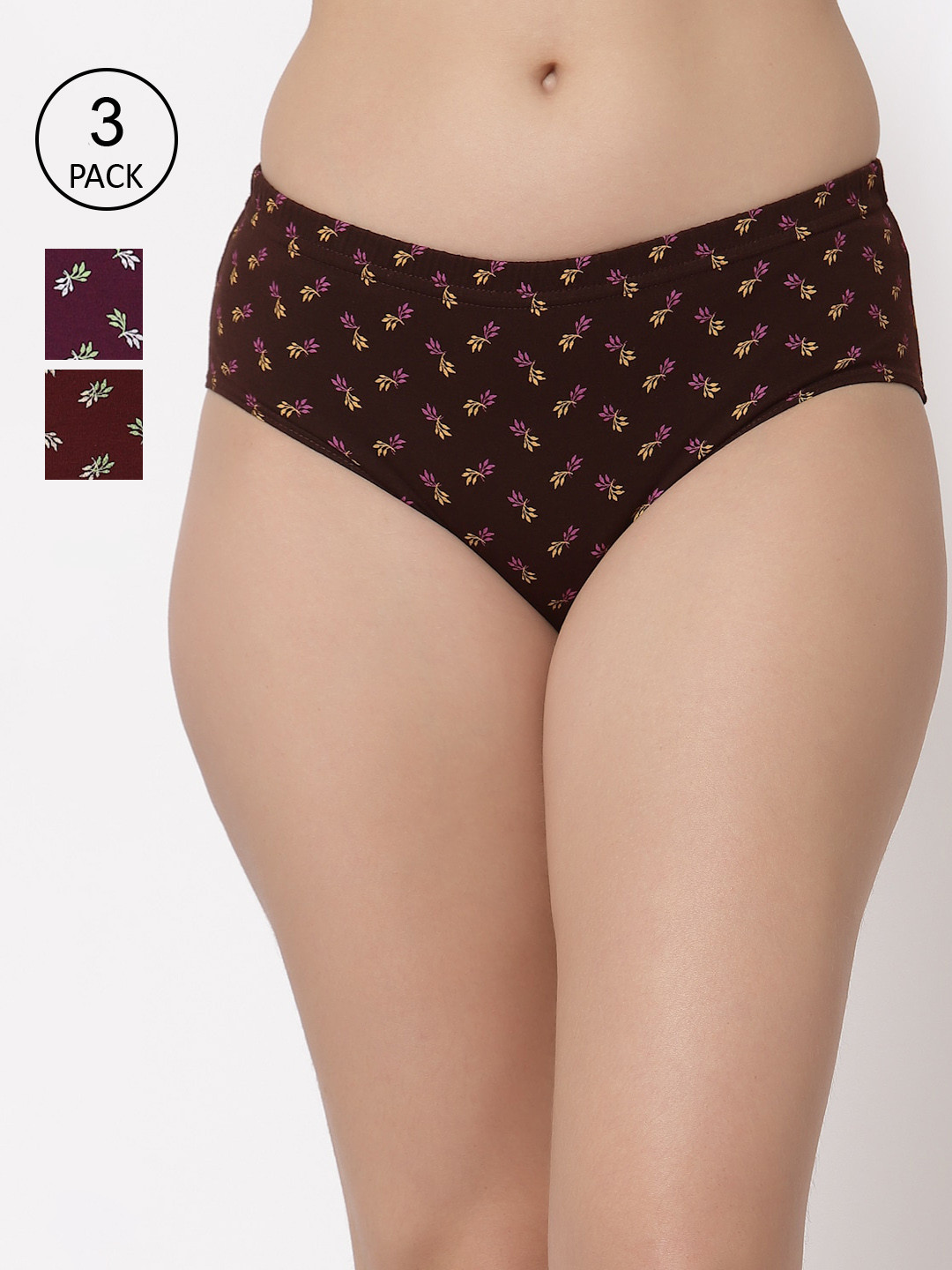 Floret Assorted Pack of 3 Printed Hipster Panty 12000-DC_Assorted_S-Assorted