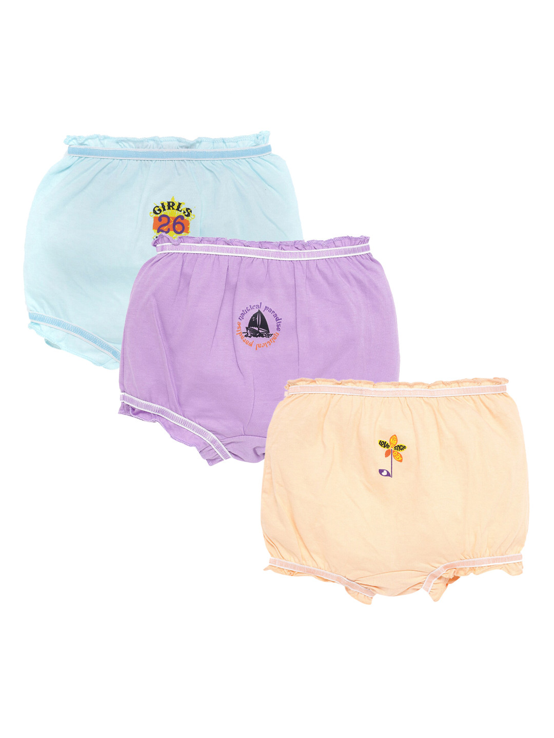 SAVAGE Pack Of 3 Assorted Cotton Basic Briefs