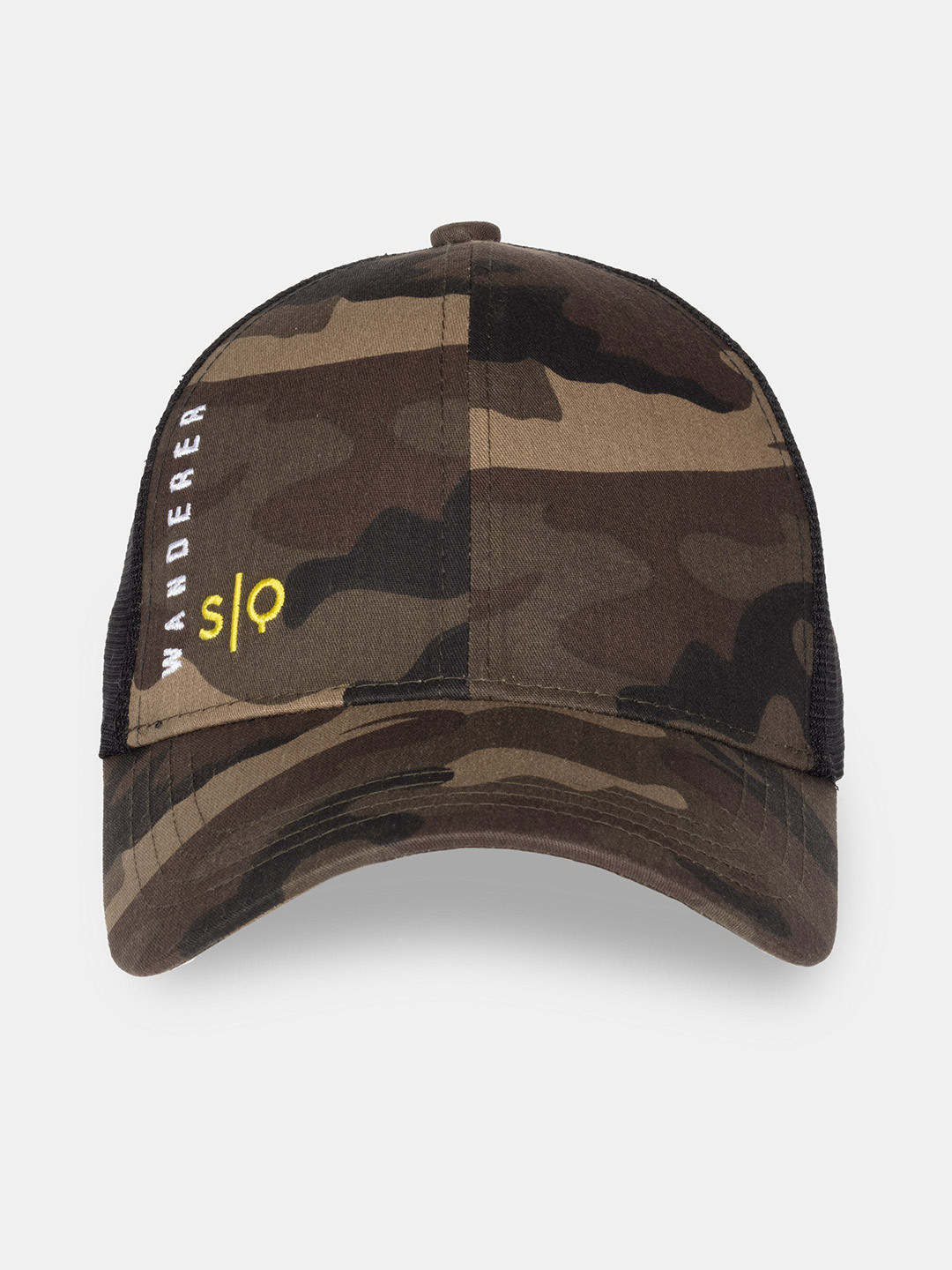 Status Quo Men Olive Green Printed Baseball Cap