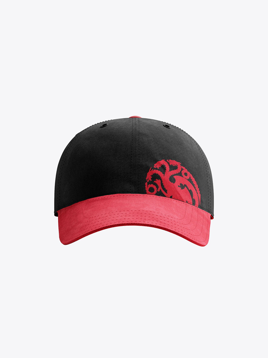 Status Quo Men Black & Red Printed Baseball Cap