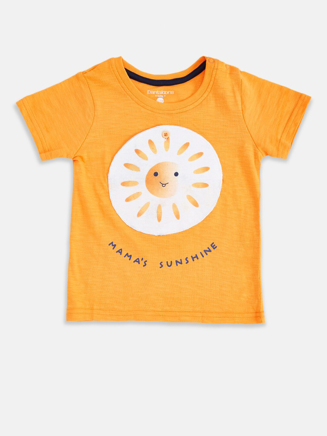 Pantaloons Baby Boys Orange Printed T-shirt