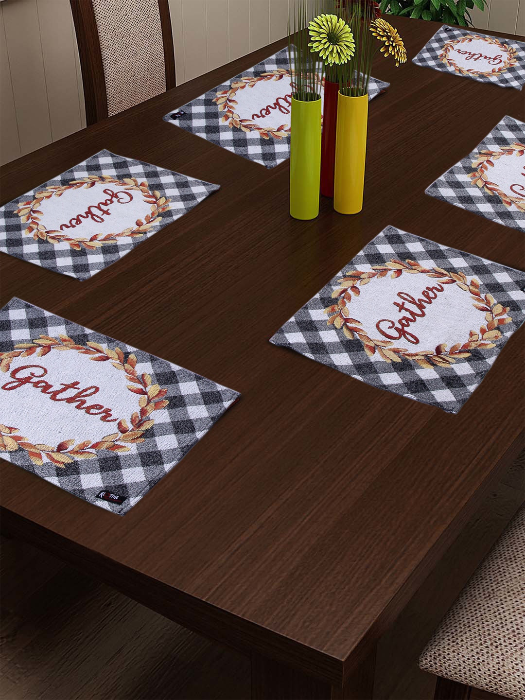 KLOTTHE Unisex Multi Coloured Table Placemats