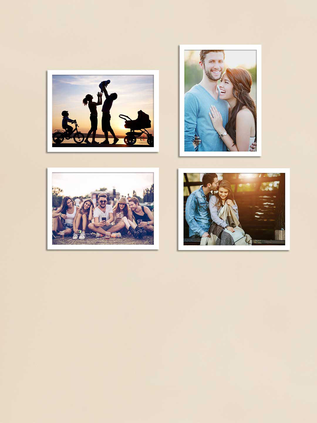 Art Street Set Of 4 White Eco Series Wall Decor Photo Frames