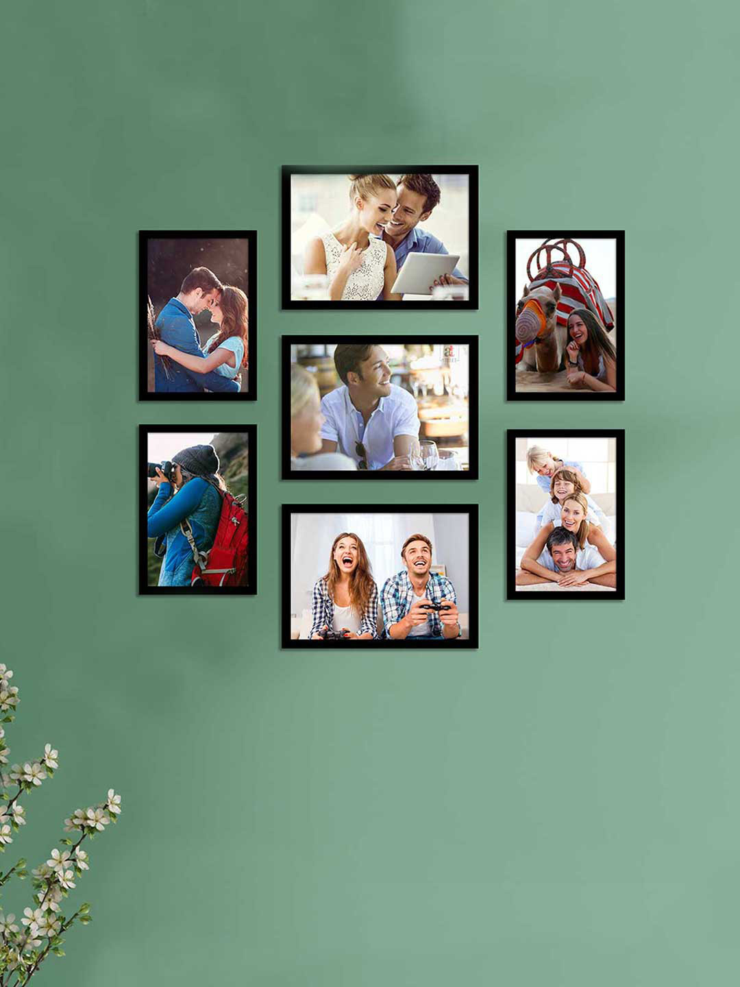 Art Street Set of 7 Black Solid Synthetic Wood Best Eco Series Photoframes