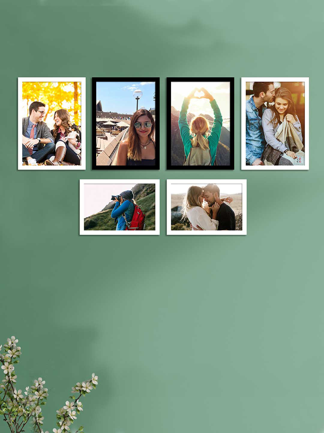 Art Street Set Of 9 Black Solid Eco Series Photo Frames