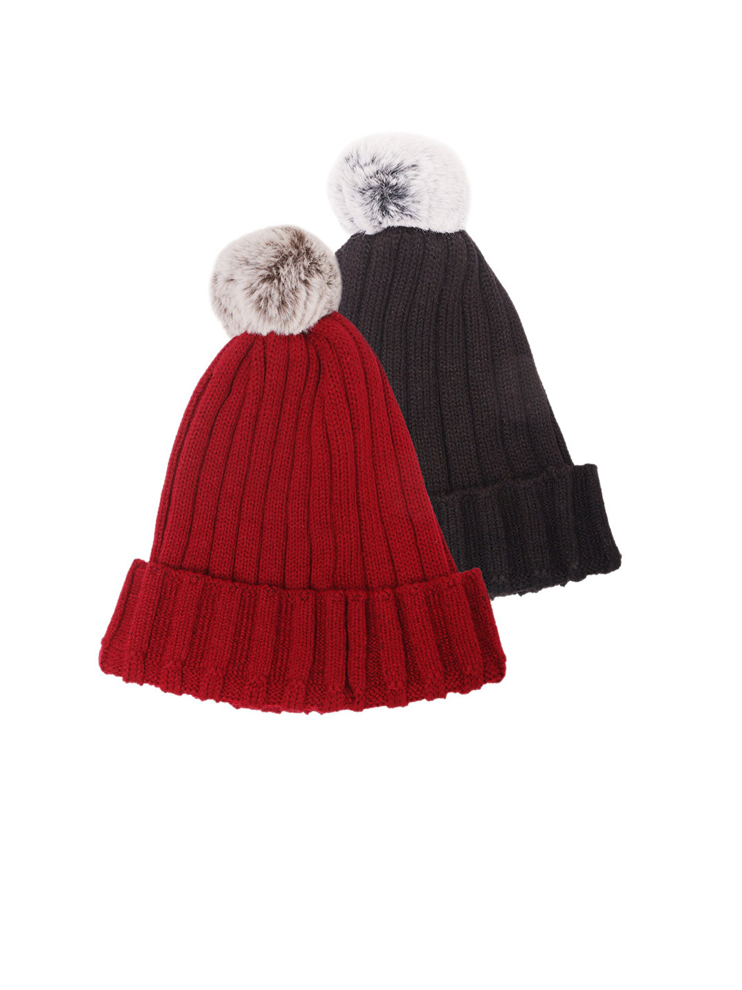 Bharatasya Women Black & Black Beanie