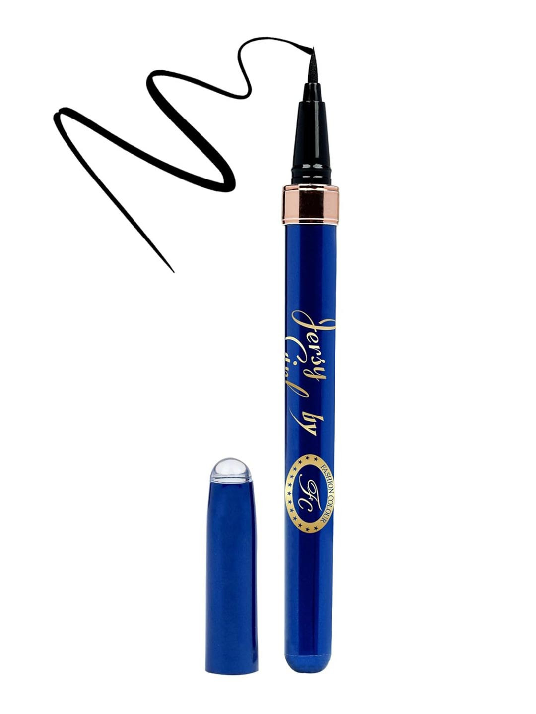 Fashion Colour Jersy Girl Ultra Slim Tip Eyeliner Pen - Ultra Black 02