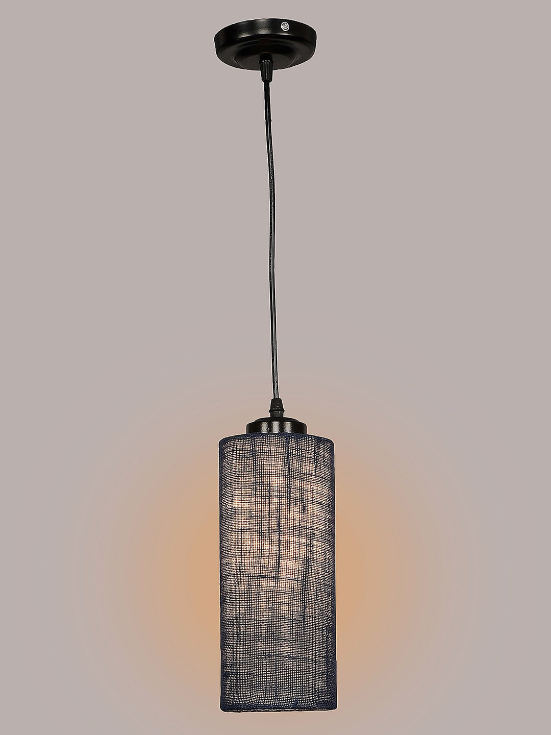 Devansh Blue Cylindrical Hanging Lamp