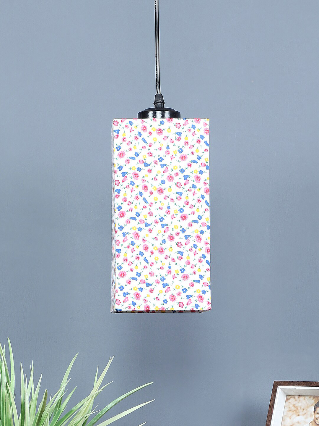 Devansh Multi-Coloured Square Hanging Lamp