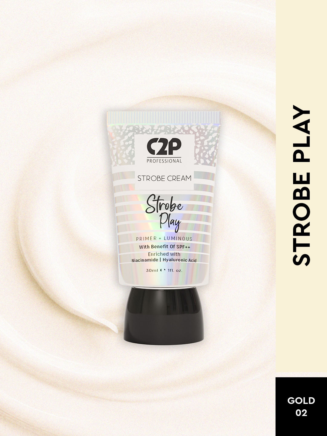 C2P PROFESSIONAL MAKEUP Strobe Play Strobe Cream 30 ml - Gold 02