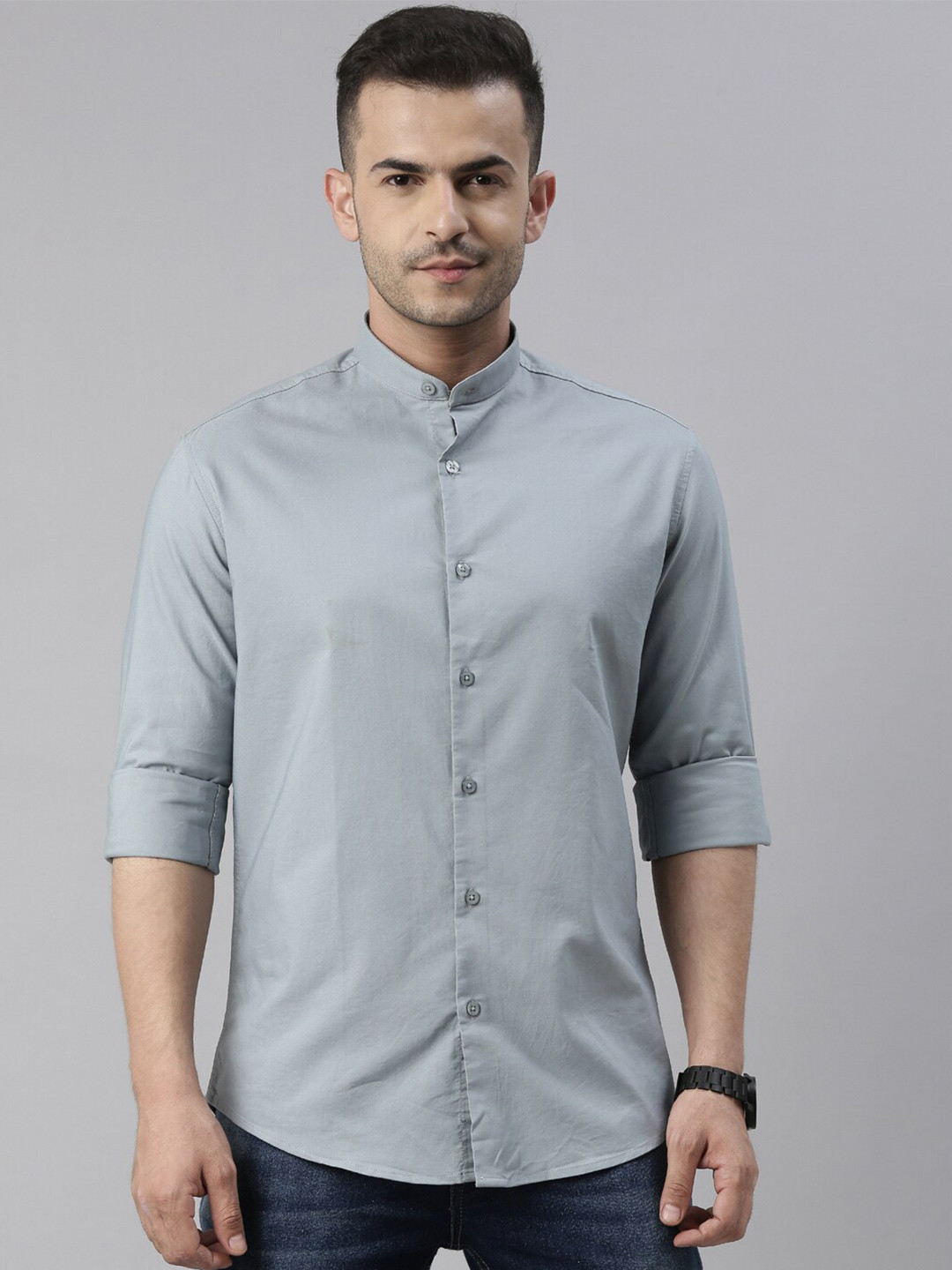 Bushirt Men Blue Comfort Casual Shirt