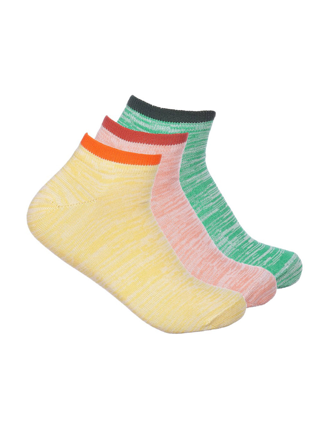 MARC Pack Of 3 Assorted Ankle Length Cotton Socks