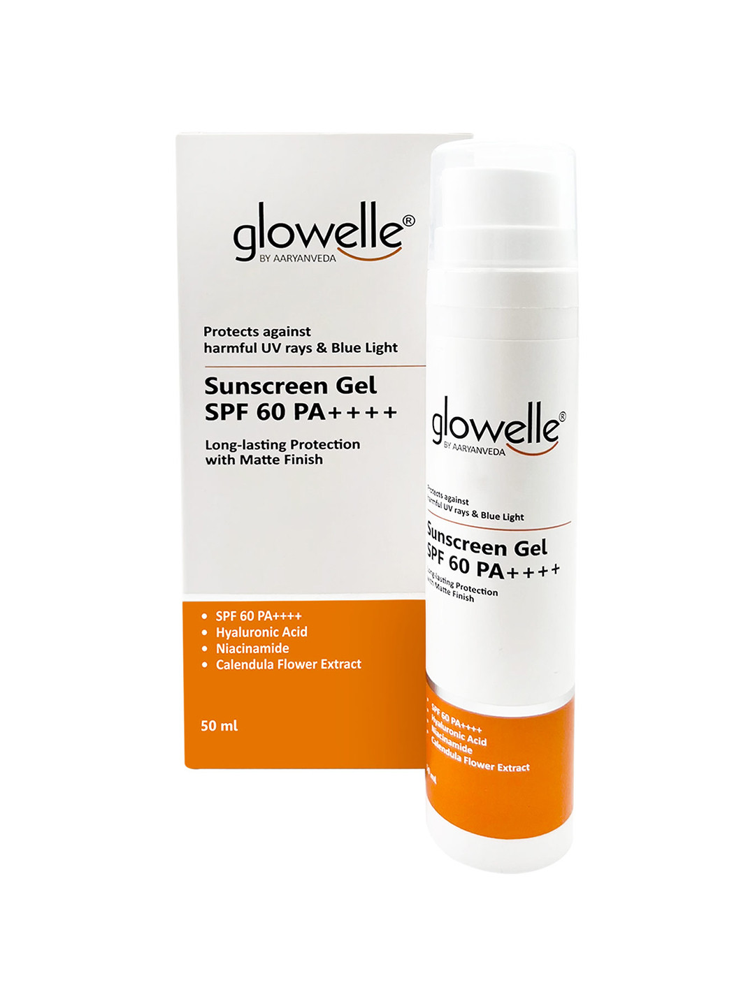Aryanveda Glowelle SPF 60 PA++++ Sun Protective Sunscreen Gel For UV Protection 50ml