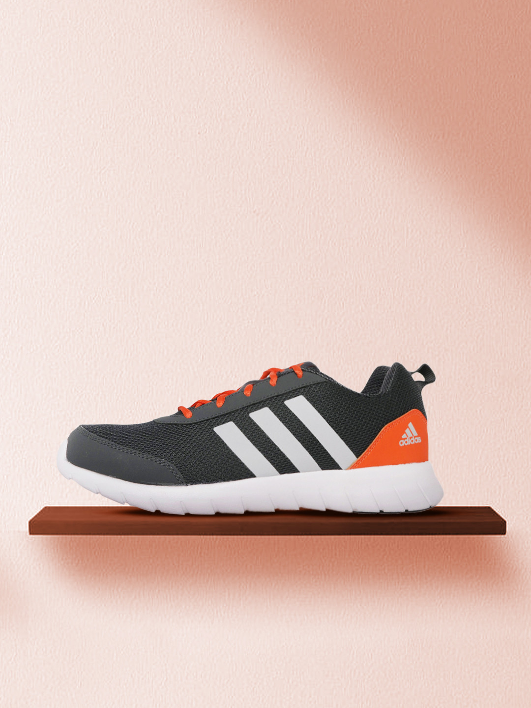 ADIDAS Men Navy Blue & Grey Woven Design Vertago Running Shoes