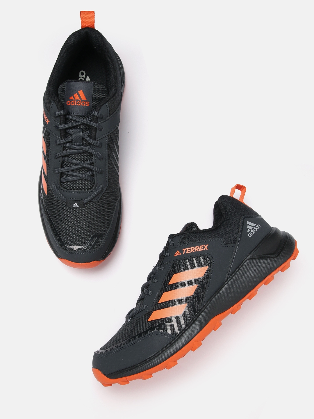 Buy ADIDAS Men Black Orange Woven Design Argo Trek 21 Shoes Sports Shoes for Men 18373652 Myntra