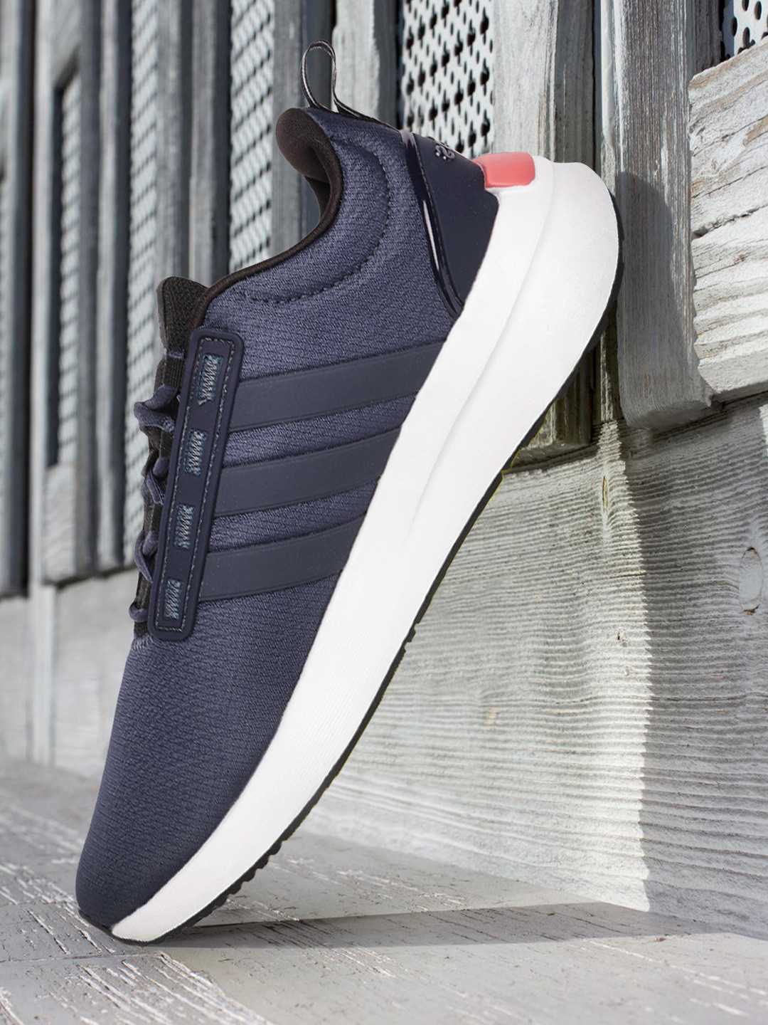 ADIDAS Men Navy Blue Solid Racer TR21 Running Shoes