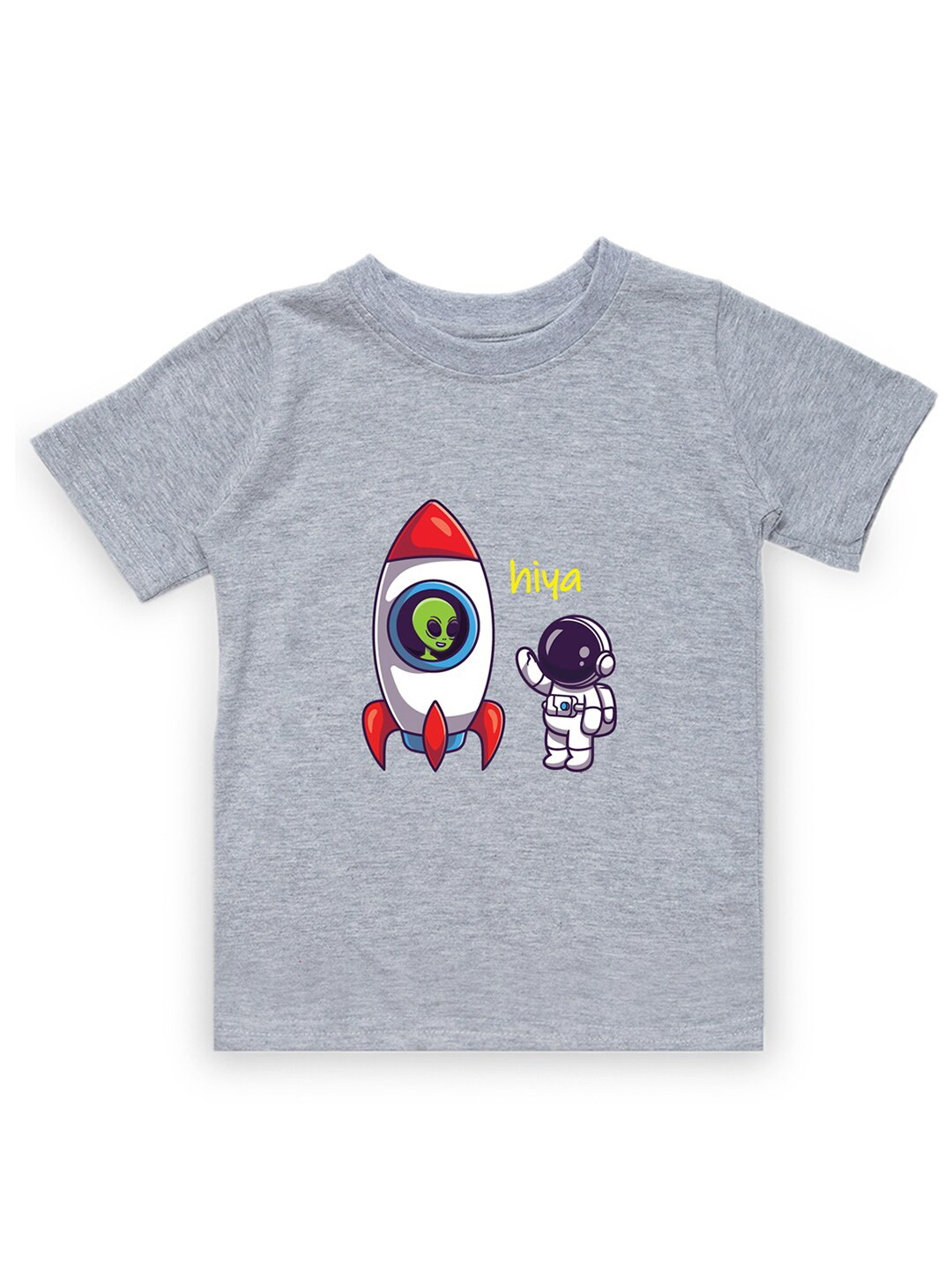 KAVEE Boys Grey & Multicoloured Bio Finish Applique T-shirt
