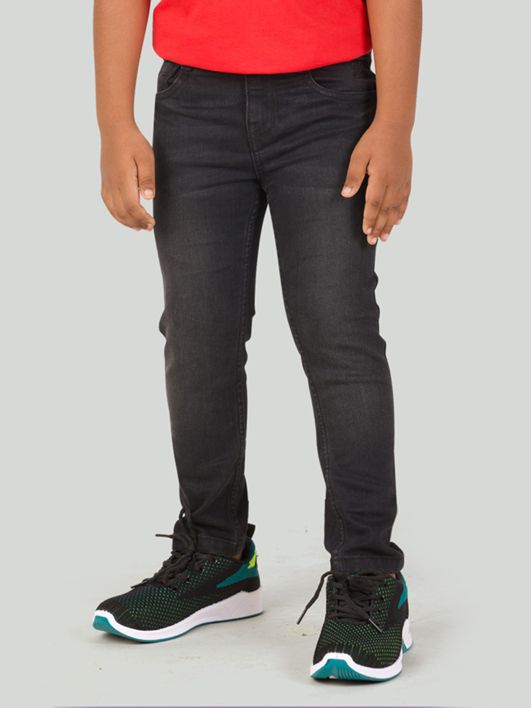 Zalio Boys Black Light Fade Casual Jeans