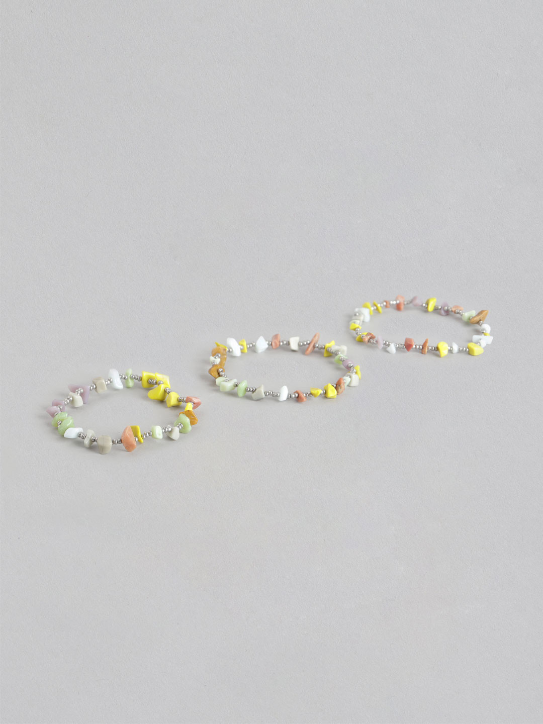 RICHEERA Women Set of 3 Blue & Purple Armlet Bracelet