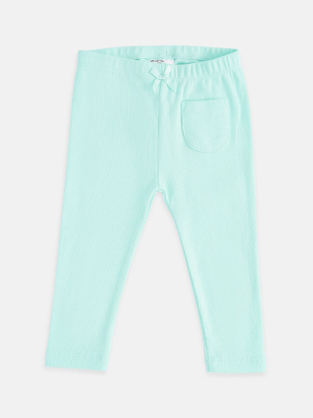 Pantaloons Baby Infant Girls Blue Solid Track Pants