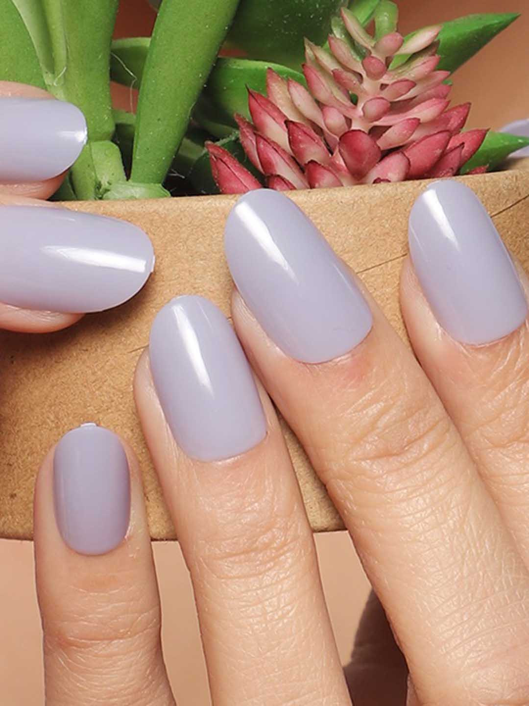 Lick 24 Pieces Oval Shape Reusable Artificial Nails