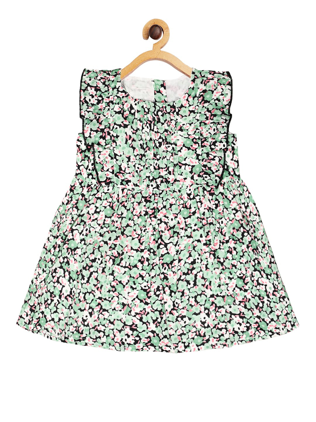 Creative Kids Green Floral Dress
