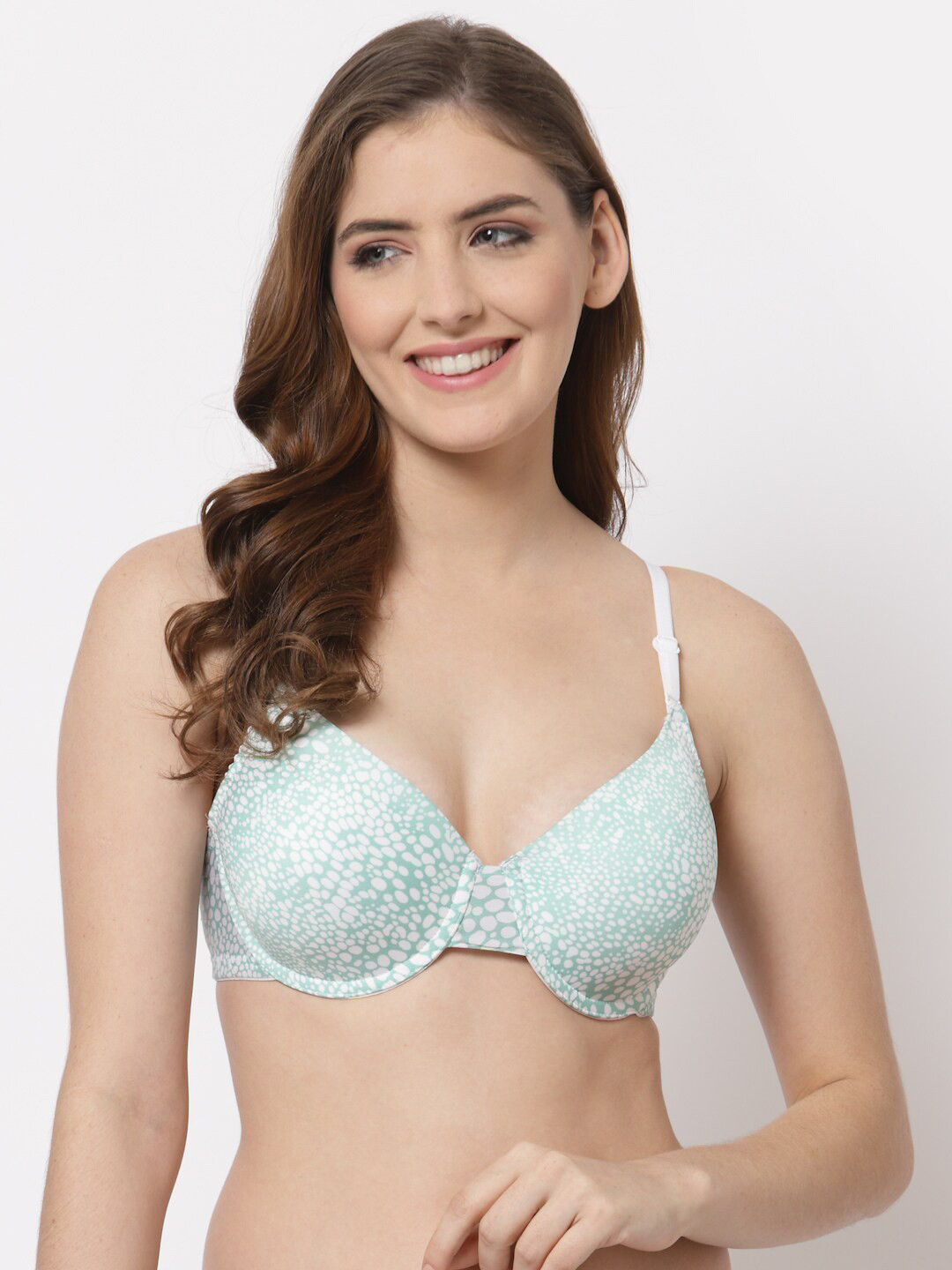 CUKOO Sea Green Bra Lightly Padded