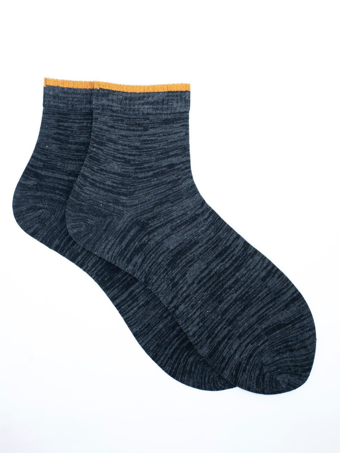 Soxytoes Black Solid Cotton Ankle-Length Socks