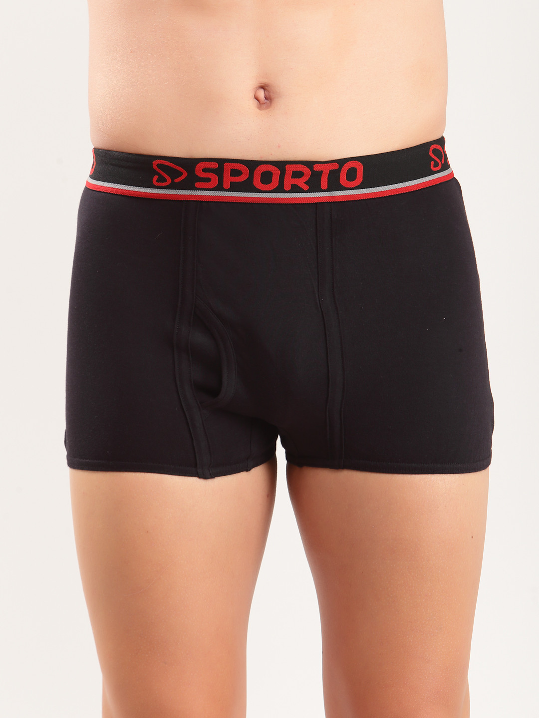 SPORTO Men Solid Black Trunk Pack of 3